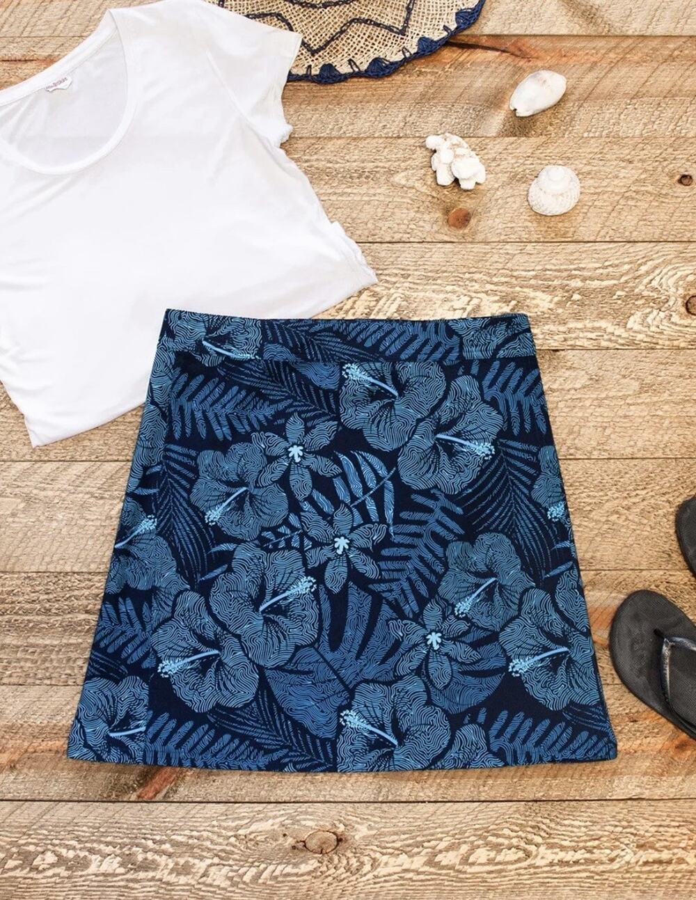 RipSkirt Beach Cover-up Wrap Skirt — S Blue Maui Moonlight Quick-Dry Vacation
